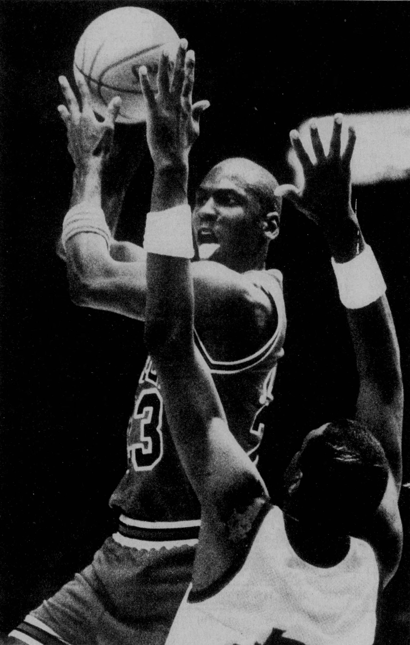 Michael Jordan in action against the Washington Bullets in 1988